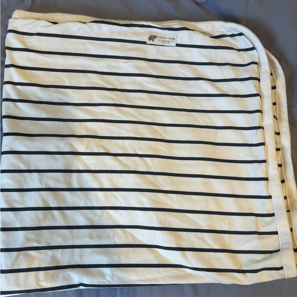 Monica + andy striped baby blanket